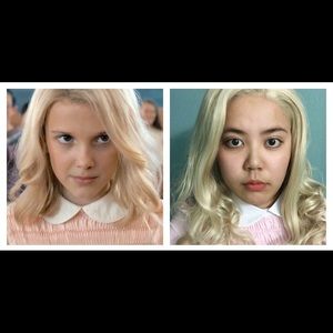 Eleven Cosplay Wig/Curly Blonde Lace Front